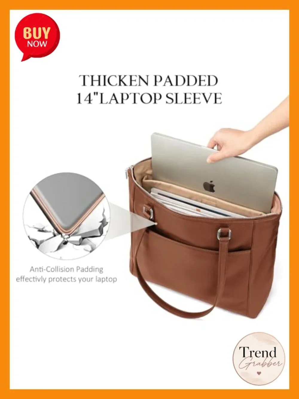 Genuine Leather Large Tote Bag for Women Work Laptop Satchel
